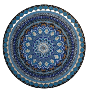 Mandala Equilíbrio e Prosperidade 90cm diâmetro- pintada a mão em MDF 6mm