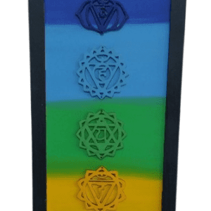 Quadro 7 chakras 20cm larg. x 80cm alt. - pintado a mão em MDF