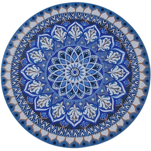 Mandala Equilíbrio e Prosperidade 50cm diâmetro - pintada à mão em MDF 6mm