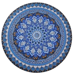 Mandala Equilíbrio e Prosperidade 65cm diâmetro- pintada a mão em MDF