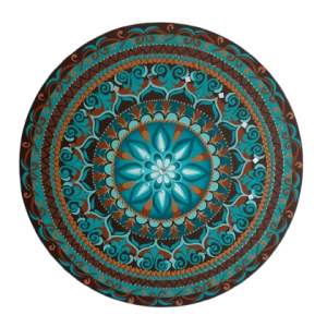 Mandala Força e Organização 65cm diâmetro- pintada a mão em MDF