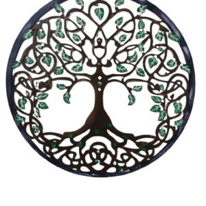 Mandala Arvore da Vida 40cm diâmetro - pintada à mão em MDF vazado 3mm
