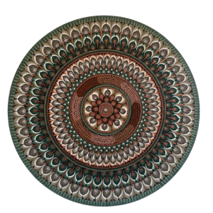 Mandala Prosperidade e Fortuna 90cm diâmetro - pintada a mão em MDF 6mm