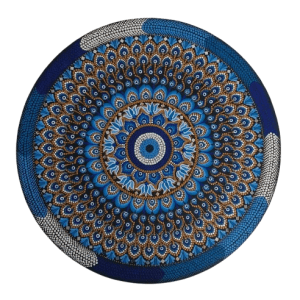 Mandala Olho Grego 90cm pintada à mão em mdf 6mm espessura