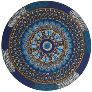 Mandala Olho Grego 65cm proteção e sorte pintada à mão em mdf 6mm