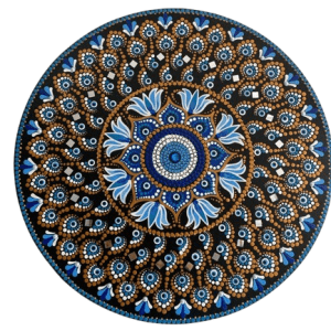 Mandala Olho Grego 50cm proteção contra inveja e mal olhado pintada à mão em mdf 6mm