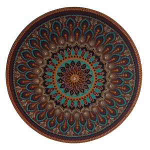 Mandala Prosperidade NV - 65cm diâmetro- pintada a mão em MDF