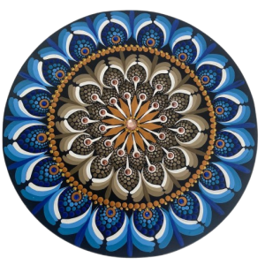 Mandala Equilibrio, conforto e organização 30cm diâmetro - pintada a mão em MDF 6mm