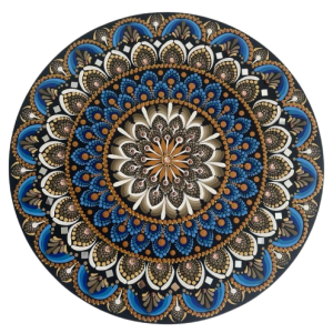 Mandala Equilibrio, conforto e organização 50cm diâmetro - pintada a mão em MDF 6mm