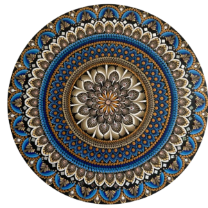 Mandala Equilibrio, conforto e organização 65cm diâmetro - pintada a mão em MDF 6mm