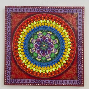 Painel Mandala Paixão e vitalidade- 70 x 70cm sem moldura