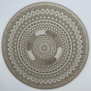 Mandala Paz, Equilibrio e serenidade 90cm diâmetro - pintada a mão em MDF 6mm