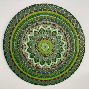 Mandala Saúde, renovação e estabilidade 90cm diâmetro- pintada a mão em MDF 6mm
