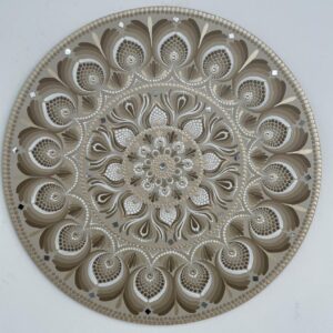 Mandala Paz, Equilibrio e serenidade 65cm diâmetro- pintada a mão em MDF 6mm