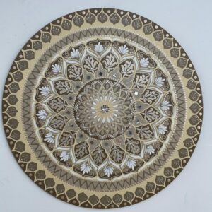 Mandala Calma, Equilibrio e leveza 65cm diâmetro- pintada a mão em MDF 6mm