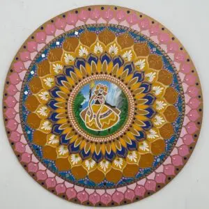 Mandala Oxum 65cm diâmetro- pintada a mão em MDF