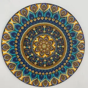 Mandala Conexão, crescimento, equilibrio e criatividade 65cm diâmetro- pintada a mão em MDF 6mm