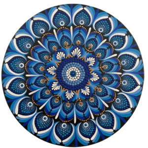 Mandala Olho Grego-B 40cm diâmetro - pintada a mão em MDF 6mm