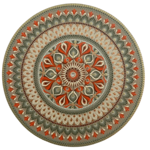 Mandala Suavidade, saúde e alegria 65cm diâmetro pintada a mão em MDF 6mm