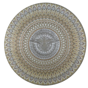 Mandala Divino Espírito Santo NV 80cm diâmetro - pintada a mão em MDF 6mm