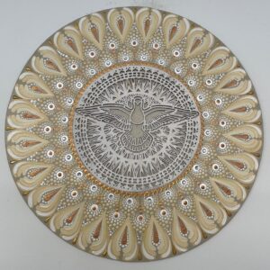 Mandala Divino Espírito Santo NV 50cm diâmetro - pintada a mão em MDF 6mm