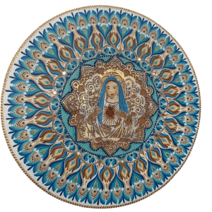 Mandala Sagrado Coração de Maria 80cm