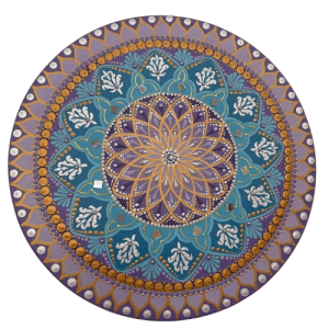 Mandala Calma, Transmutação e Harmonia 40cm pintada à mão em mdf 6mm espessura