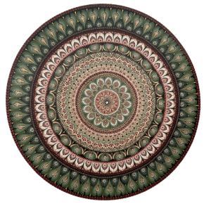 Mandala Calma, Saúde e Amor 90cm diâmetro – pintada a mão em MDF 6mm