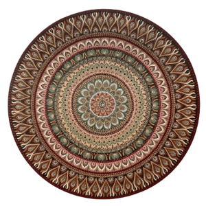 Mandala Estabilidade, saúde e amor pintada à mão em mdf 6mm