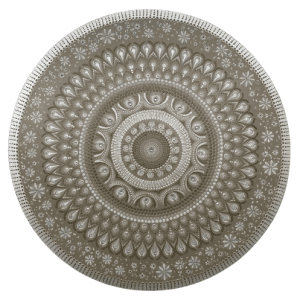 Mandala Elegência, Aconchego e Proteção 90cm diâmetro - pintada a mão em MDF 6mm
