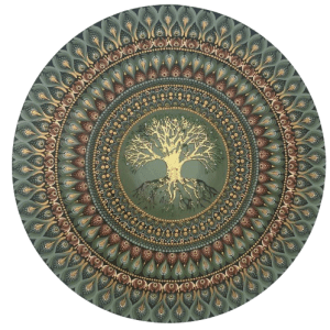 home 2 Mandala Arvore da vida - Prosperidade, Saúde e força 90cm diâmetro pintada a mão em MDF 6mm