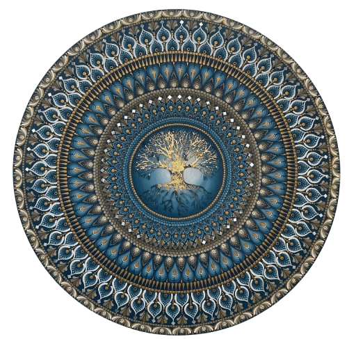Mandala Arvore da Vida - Harmonia e conforto110cm diâmetro pintada a mão em MDF 6mm 1 Mandala Arvore da Vida - Harmonia e conforto110cm diâmetro pintada a mão em MDF 6mm