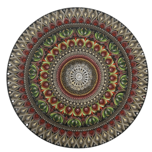 Mandala Equilibrio, Criatividade e Renovação 80cm diâmetro pintada a mão em MDF 6mm