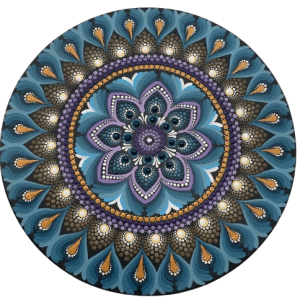 home 1 Mandala Harmonia, Transmutação e Acolhimento 40cm diâmetro pintada a mão em MDF 6mm