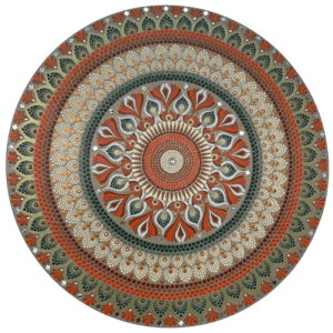 home 3 Mandala Suavidade, Auto estima e saúde 80cm diâmetro pintada a mão em MDF 6mm