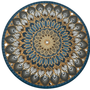Mandala Equilibrio, Prosperidade e Harmonia 40cm diâmetro pintada a mão em MDF 6mm