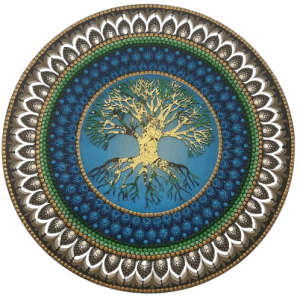 Mandala Arvore da vida-Harmonia, saúde e equilibrio 50cm diâmetro pintada a mão em MDF 6mm
