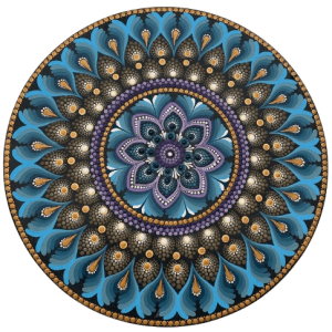 home 2 Mandala Harmonia, Transmutação e Acolhimento 50cm diâmetro pintada a mão em MDF 6mm