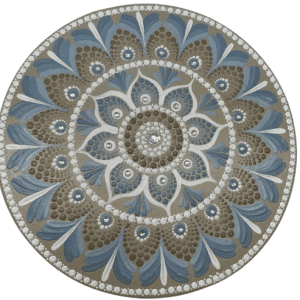 Mandala Equilibrio, Acolhimento e Intuição 30cm diâmetro pintada a mão em MDF 6mm