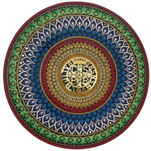 Mandala Artesanal Medalha de São Bento 80cm | Pintada à Mão em MDF 6mm