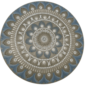 Mandala Equilibrio, Acolhimento e Intuição 40cm diâmetro pintada a mão em MDF 6mm