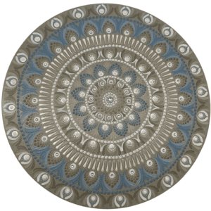Mandala Equilibrio, Acolhimento e Intuição 50cm diâmetro pintada a mão em MDF 6m