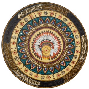 Mandala Força Ancestral, Coragem e Expansão 80cm