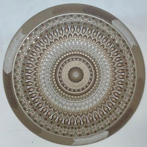 Mandala Acolhimento Serenidade e Sofisticação em bege branco champagne e marrom-pele